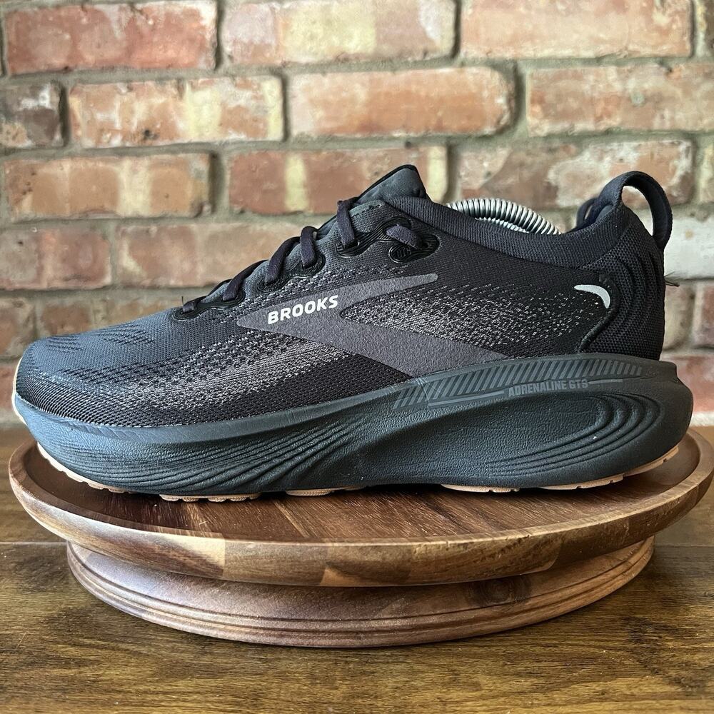 Brooks Adrenaline GTS 25 Supportive Cushioned Mens 10.5 Black Running Shoes